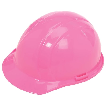 Erb Safety ERBAmericana Hard Hat, 4-Point Pinlock Suspension, Hi-Viz Pink,  19769